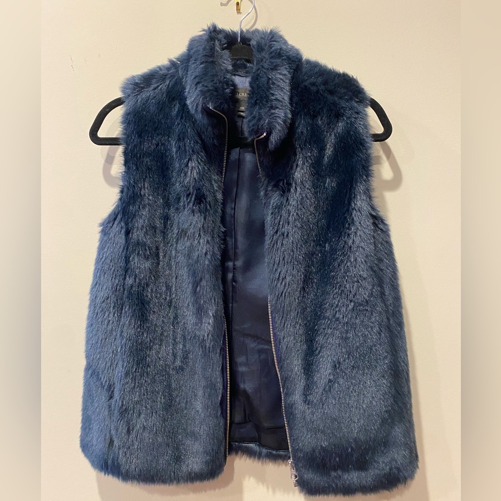 J. Crew faux fur vest